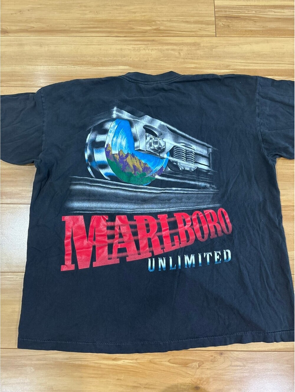Vintage 90s Marlboro Unlimited Train Pocket T-Shirt - Size XL Single Stitch